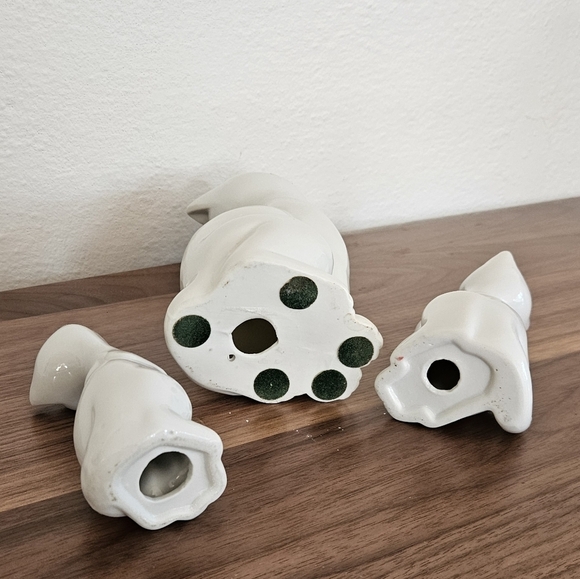 Vintage Otagiri Mid Century Modern White Siamese Cats Japan Porcelain SET - Picture 4 of 4